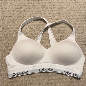 Calvin Klein modern cotton padded bralette sz lg